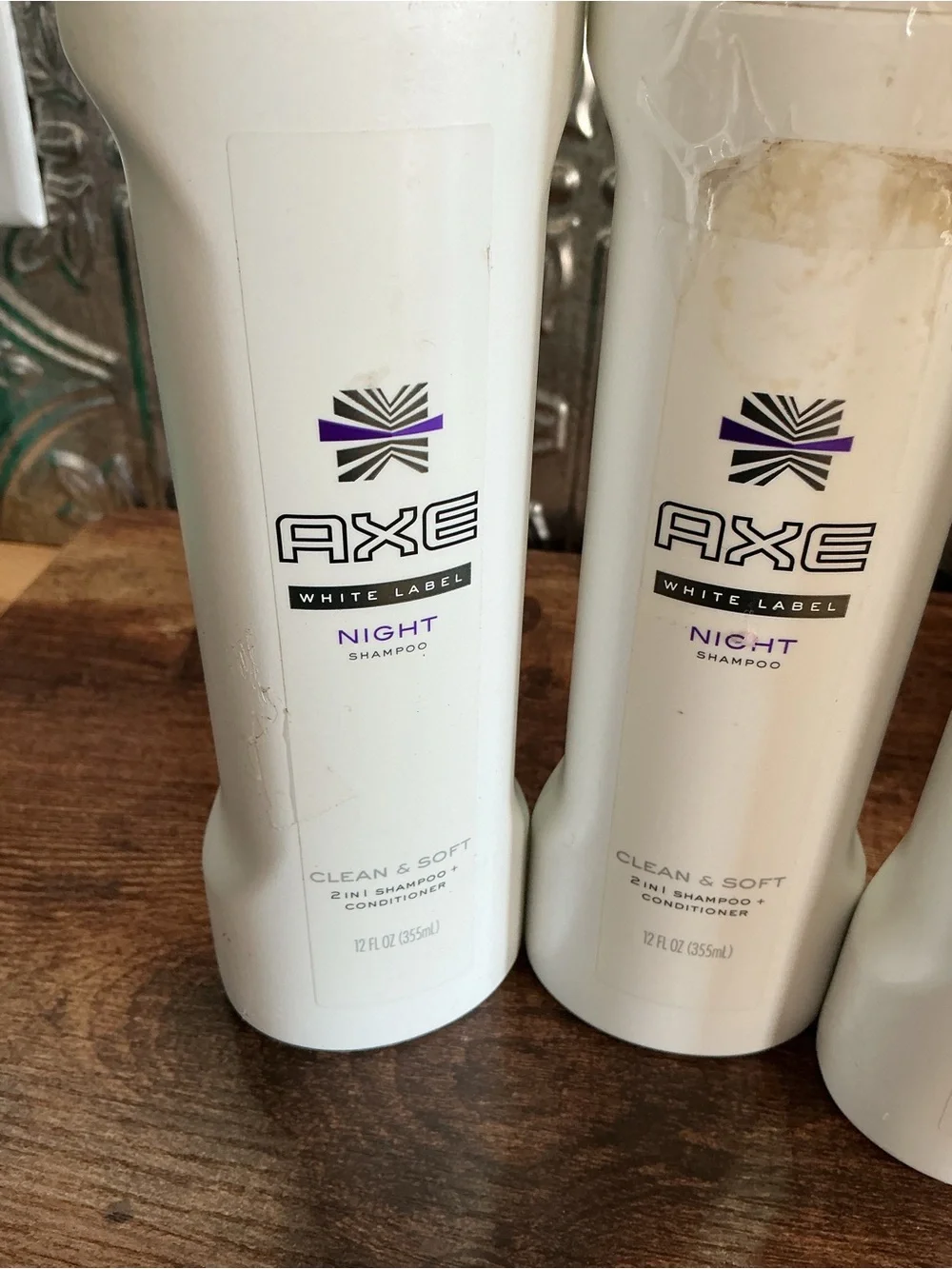 Lot of 3 AXE White Label Night Clean & Soft Shampoo Conditioner New